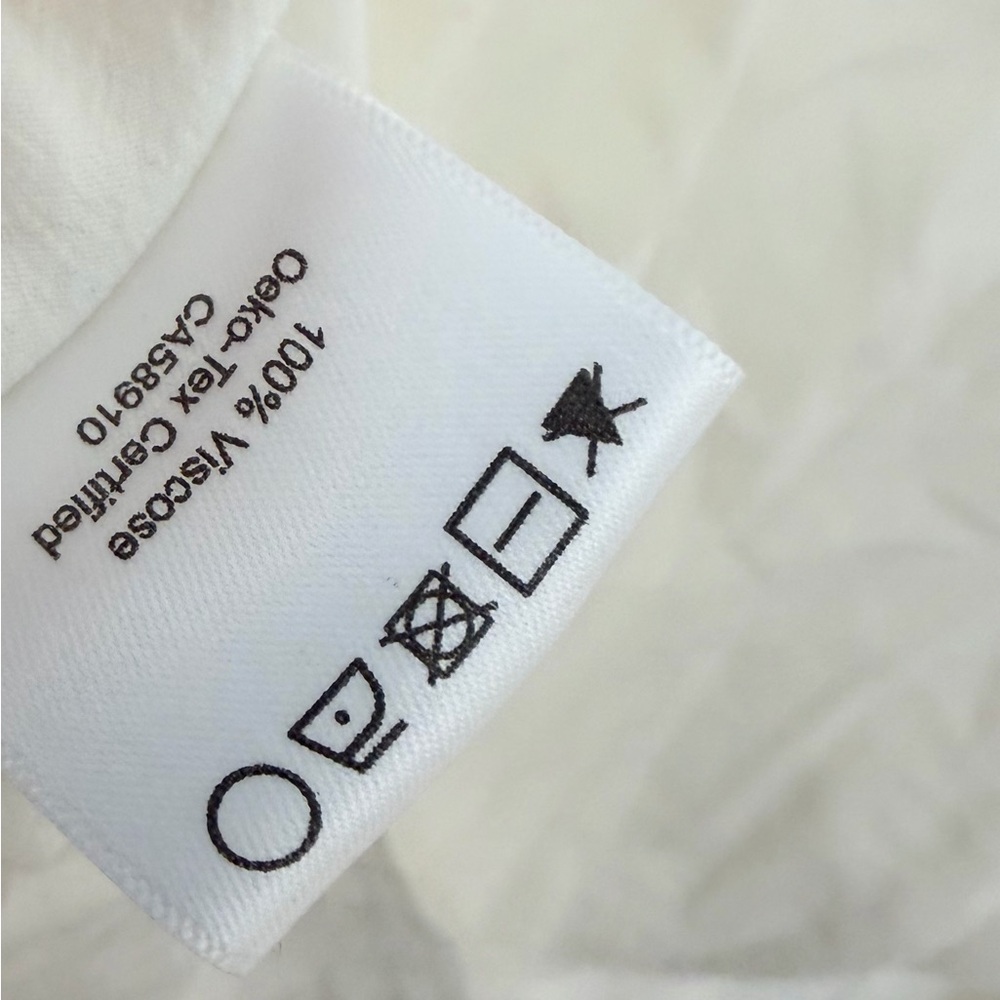 Essentials Off-White Wrap Long Sleeve Top - Picture 9 of 9